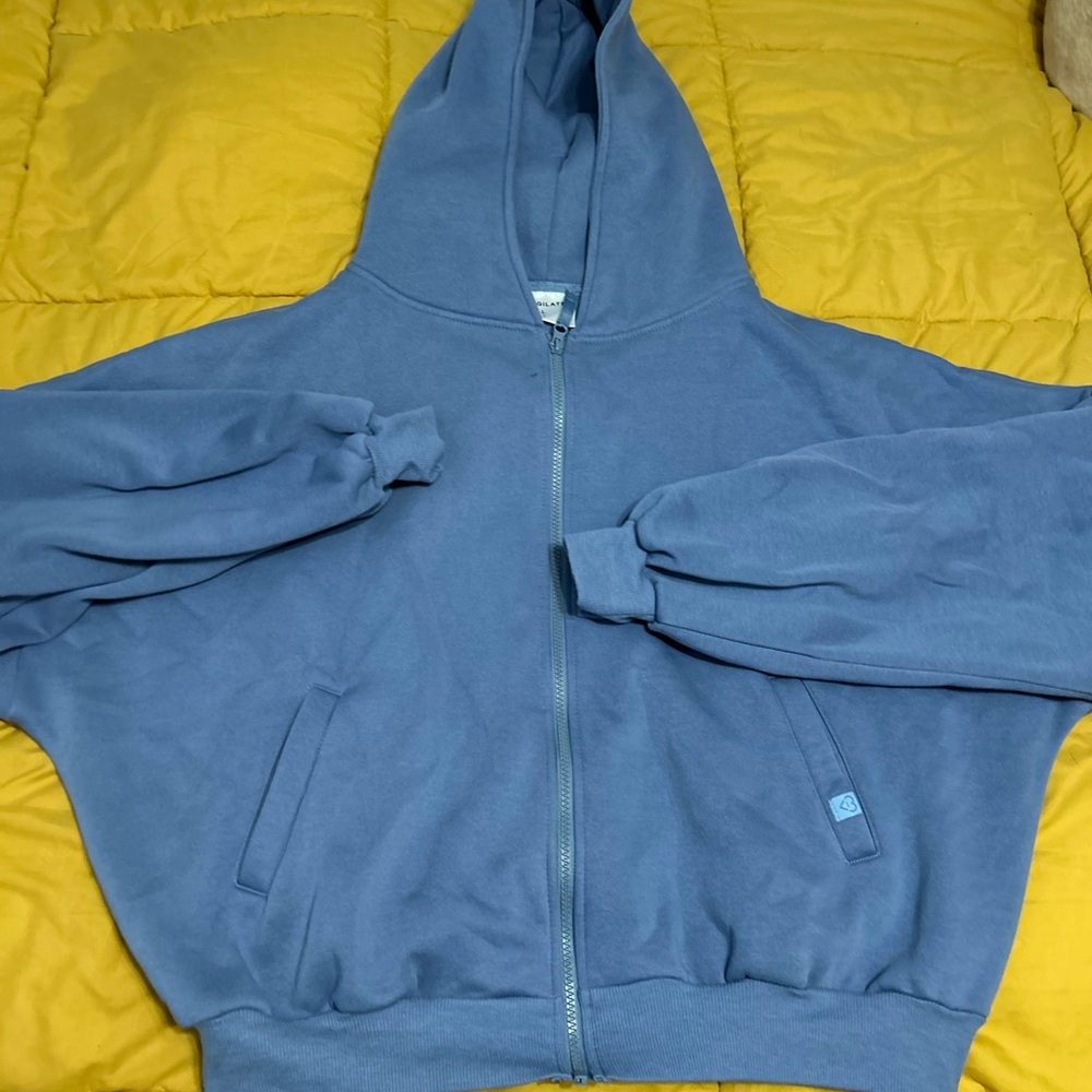 Blue Zip-Up Hoodie